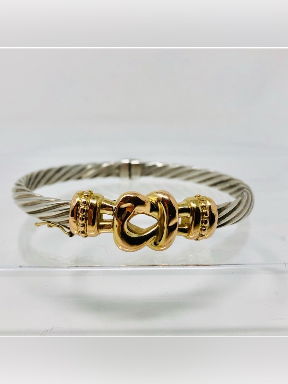 Authentic ALWAND VAHAN 14K and sterling silver unisex bracelet